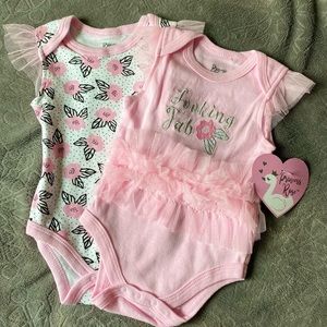 Princess Rose Pink Bodysuits 💖🤍🌷